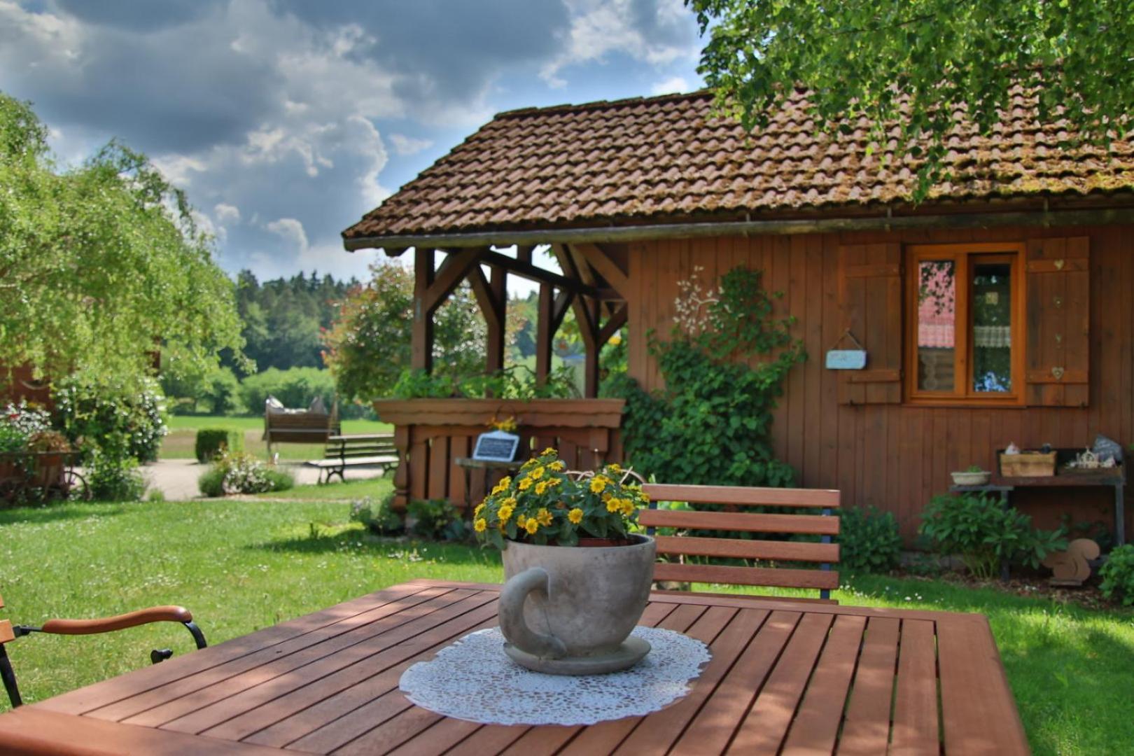 Heumann_s Blockhaeuser am Wald Hotell Pottenstein Exteriör bild